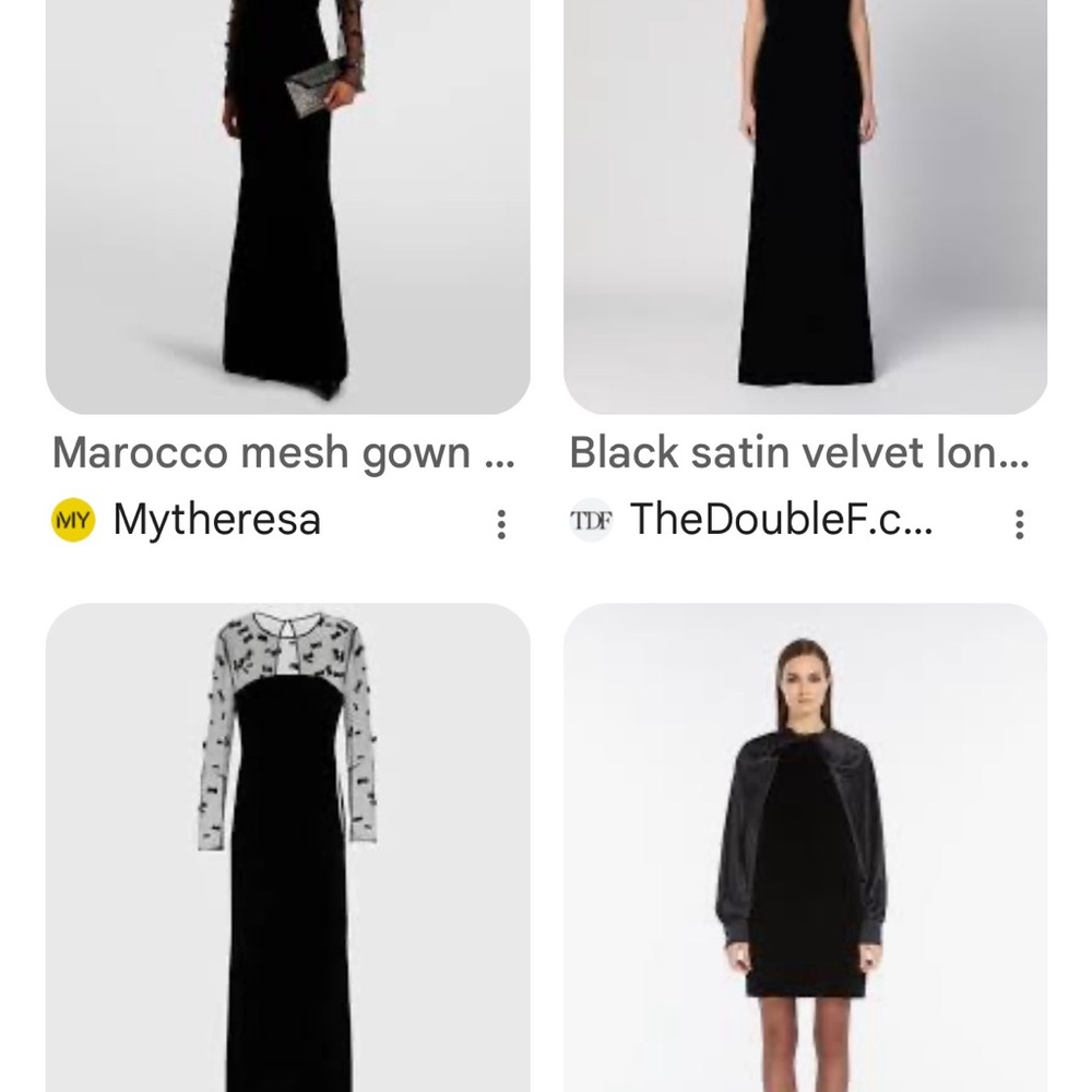 MaxMara Black Sheath Dress with sheer chest and Sleeves. - Picture 5 of 5
